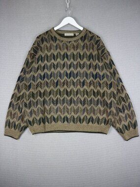 Retreat Vintage Pattern Sweater Men’s XL Brown Made in Canada